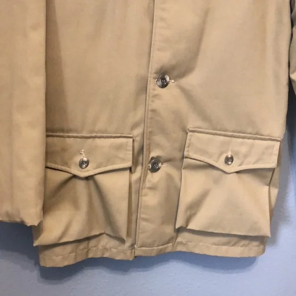 1970s Vintage Cal Craft coat Men's Large L camel tan button front LIKE NEW khaki - Picture 3 of 12